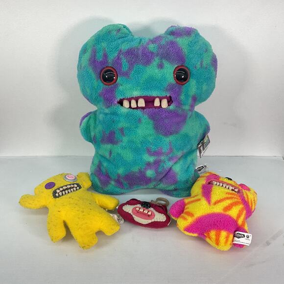 2+ LB Lot of 4 Fuggler Stuffed Animal Plush Toys Laboratory Misfit Preowned - Picture 3 of 6